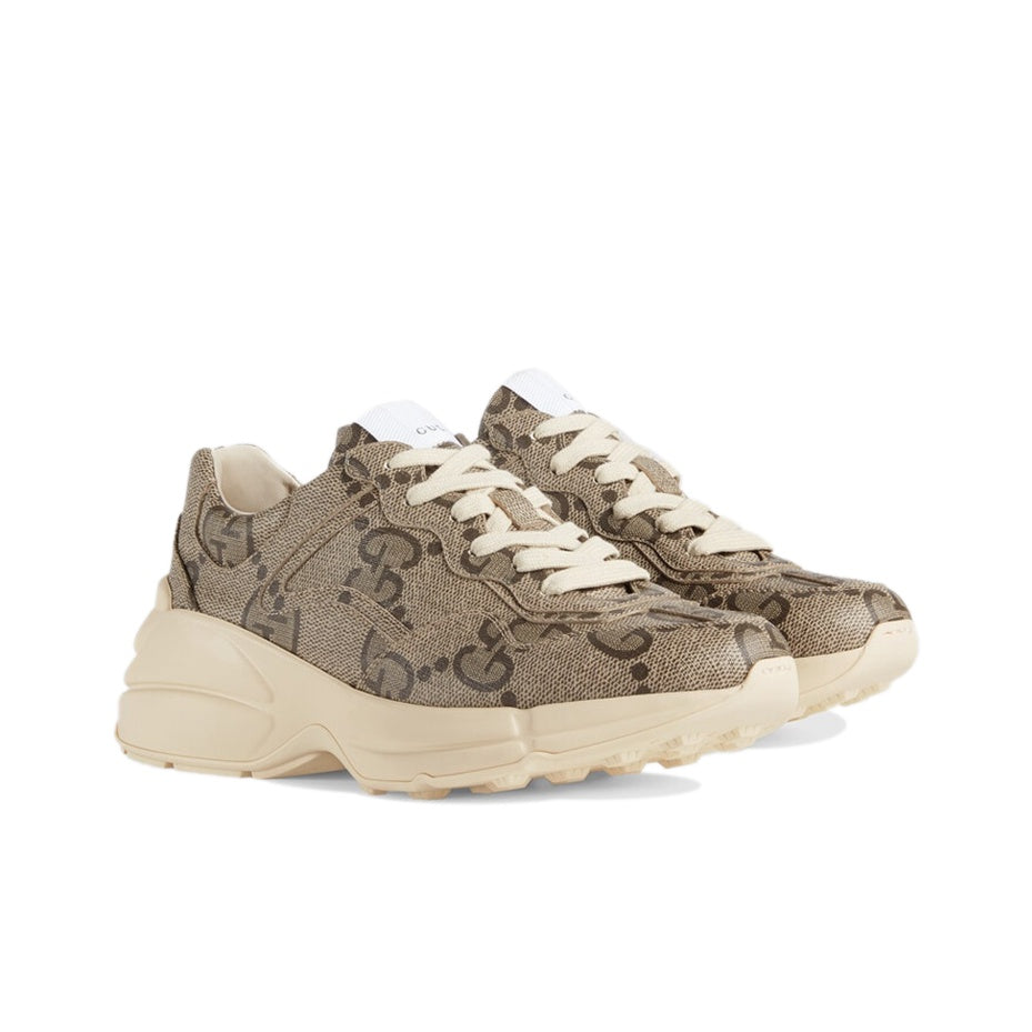 GUCCI Women's 100 Rhyton Sneaker 'Beige Monogram' Women's