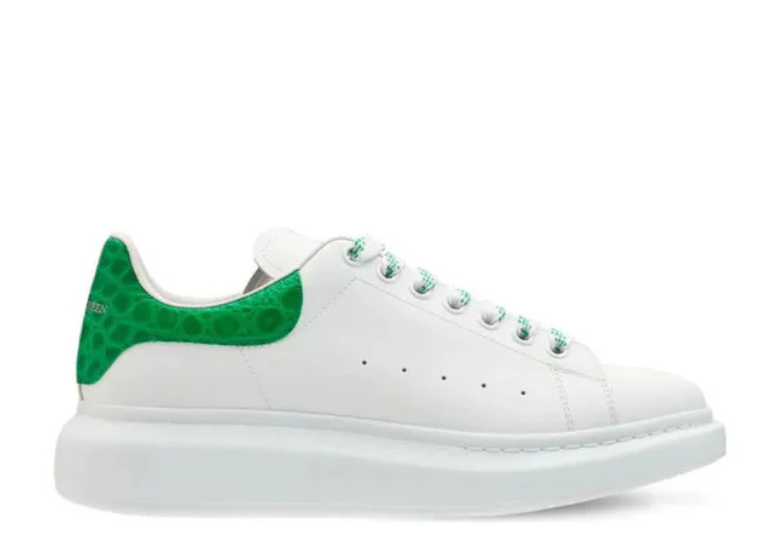 ALEXANDER MCQUEEN OVERSIZED SNEAKER 'WHITE GREEN CROCODILE'